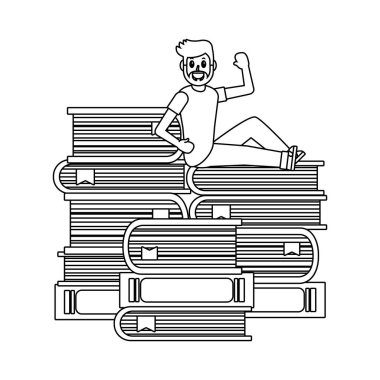 Eğitim adam çizgi film