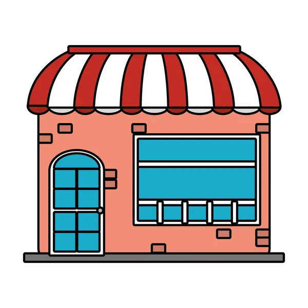 Tienda de compras de dibujos animados — Vector de stock