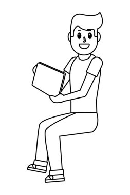 Genç adam çizgi filmi