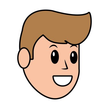 Adamın yüzü karikatür