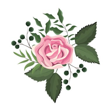 Bahar çiçekleri yaprakları ile