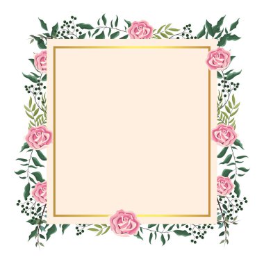 bahar çiçekleri çerçevesi