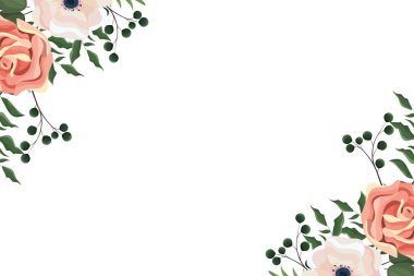 bahar çiçekleri çerçevesi