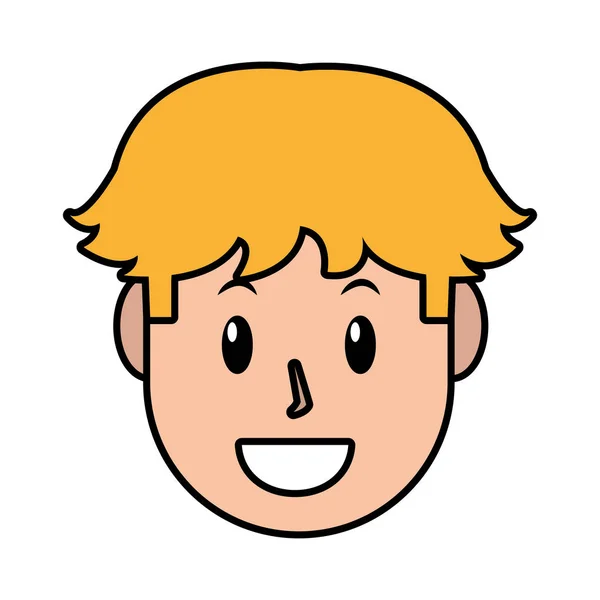 Homme visage dessin animé — Image vectorielle