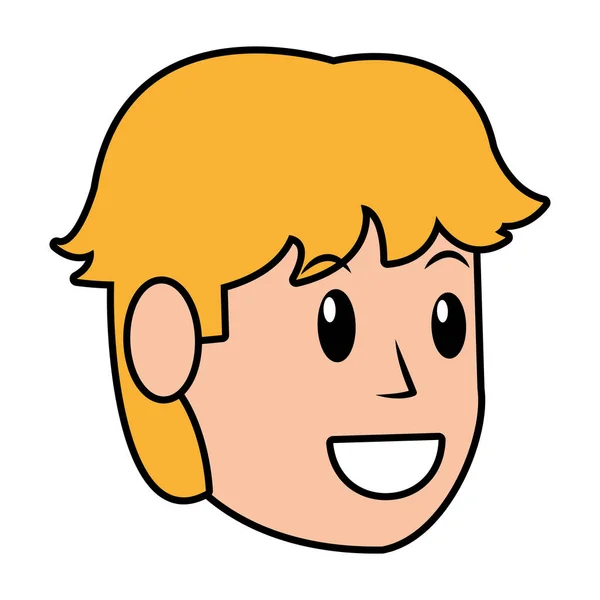 Hombre cara de dibujos animados — Vector de stock