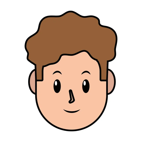 Homme visage dessin animé — Image vectorielle