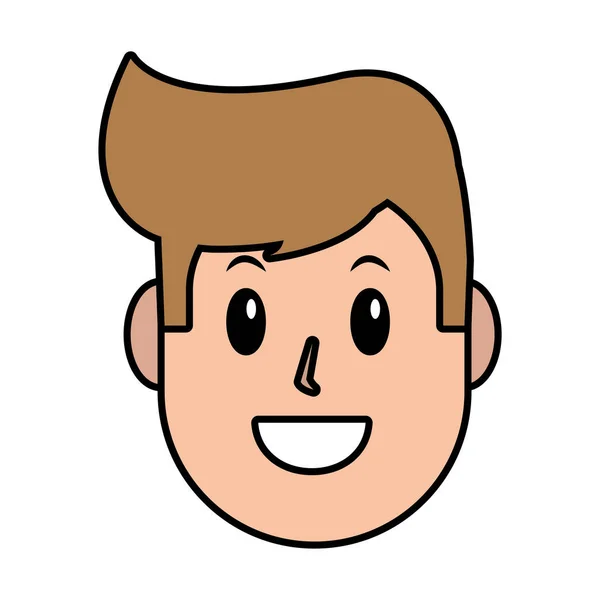 Homme visage dessin animé — Image vectorielle