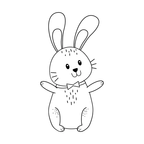 Küçük tavşan Paskalya karakter — Stok Vektör