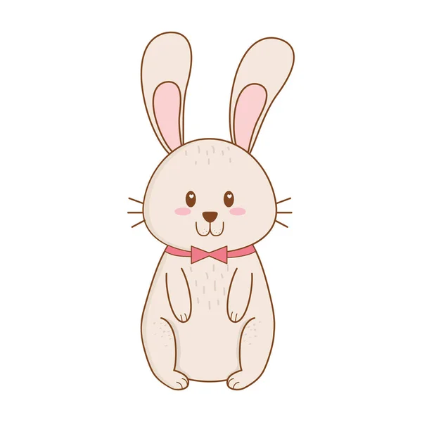 Little rabbit easter character — Stock Vector