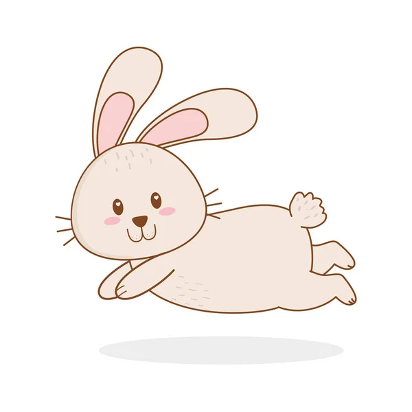 Kleines Kaninchen Osterfigur — Stockvektor