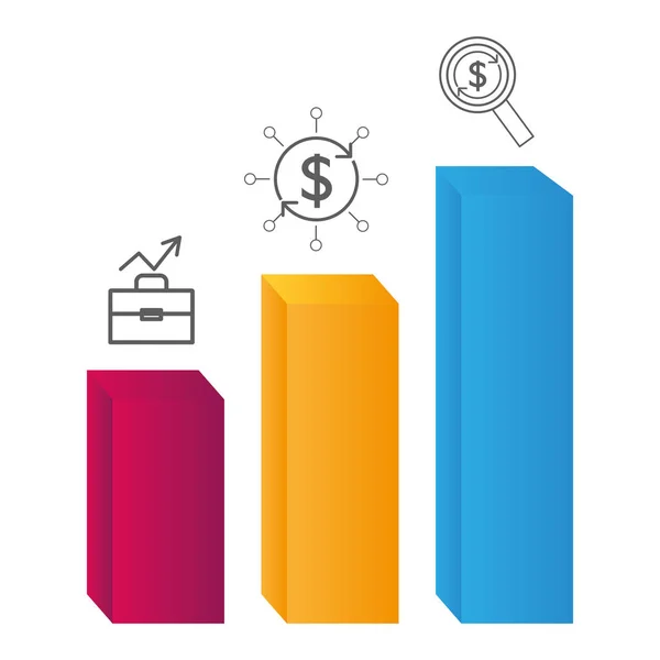 Estatísticas gráficos desenhos animados —  Vetores de Stock