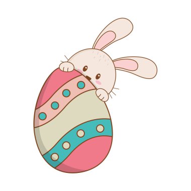 küçük tavşan yumurta Paskalya karakter boyalı
