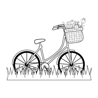 sepet ve çiçek dekorasyon şirin Bisiklet