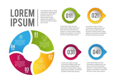 Infographic veri raporu lorem Ipsum ile