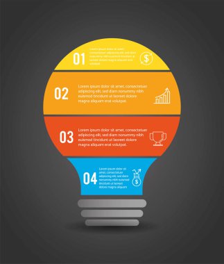 Infographic iş planı raporu lorem Ipsum ile