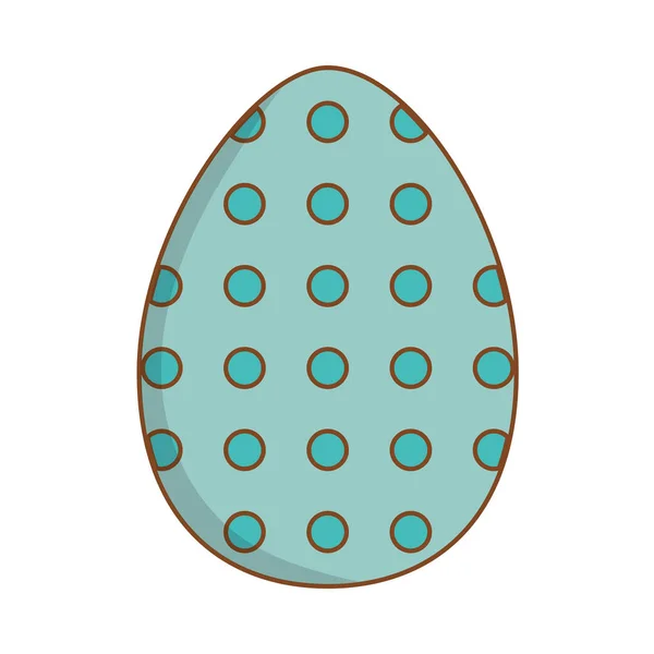 Beautitul egg dotted painted easter icon — Stock Vector