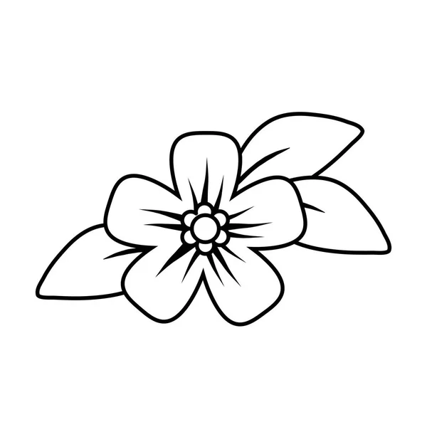 Mooie bloem en decoratieve pictogram Bladeren — Stockvector