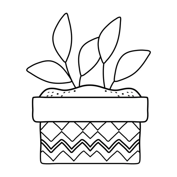 Hermosa planta en maceta de cerámica — Vector de stock
