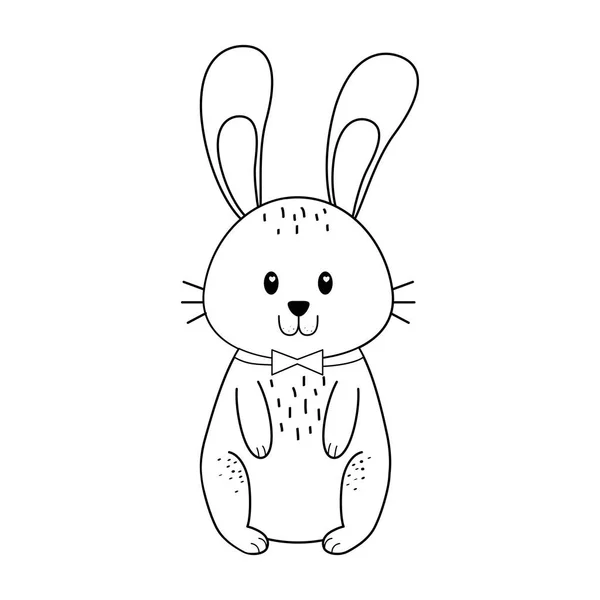 Kleines Kaninchen Osterfigur — Stockvektor