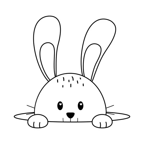 Kis nyúl húsvéti karakter — Stock Vector