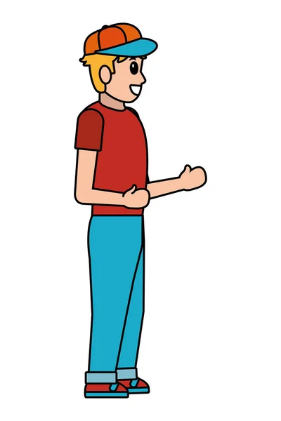 Young man body cartoon — Stock Vector