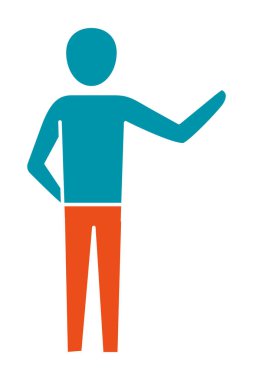 man pictogram cartoon