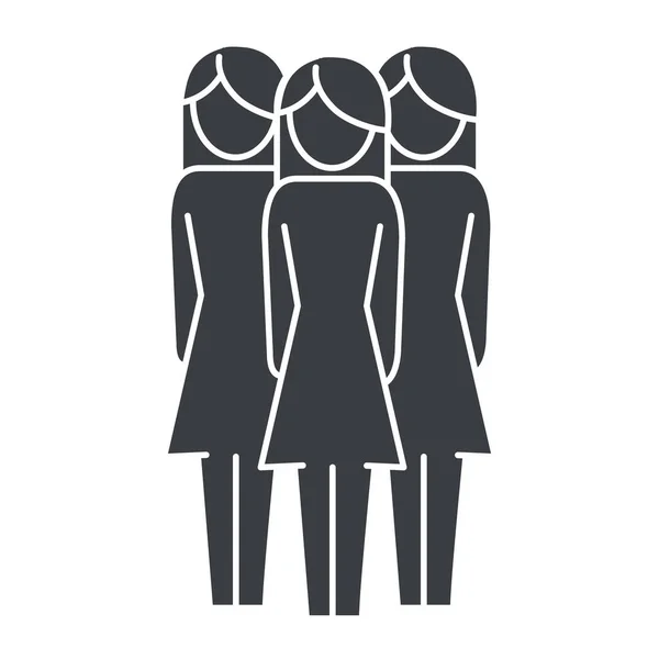 Vrouwen pictogram cartoon — Stockvector