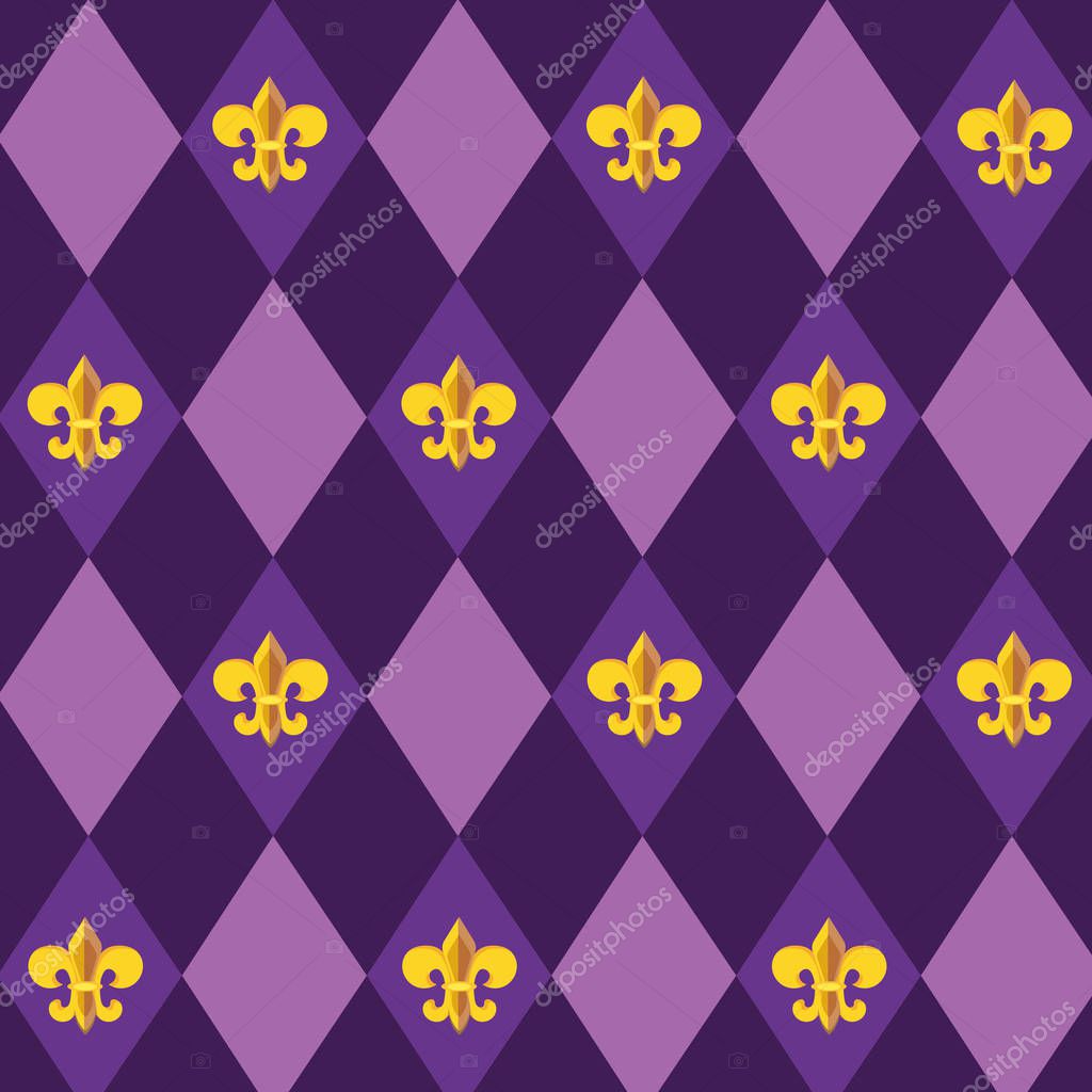 Mardi gras background harlequin pattern vector illustration graphic design