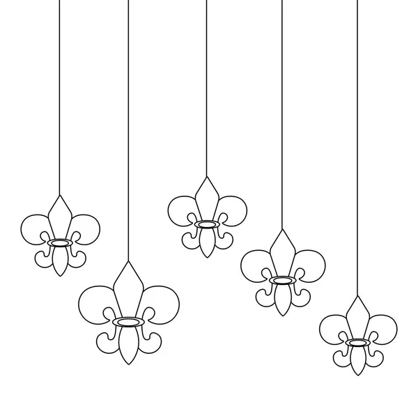 Fleur de lis hanging — Wektor stockowy