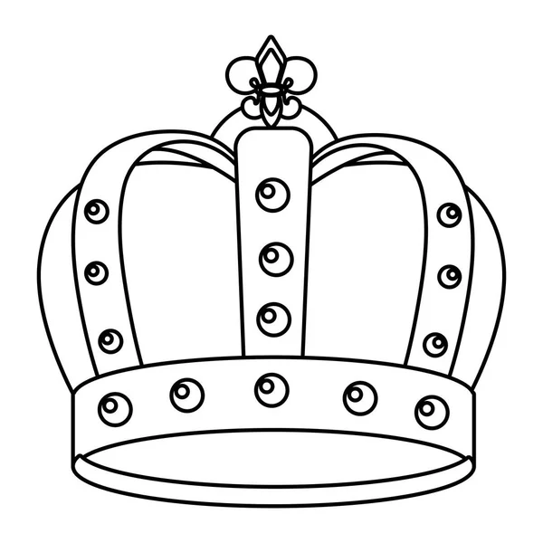 Couronne bejeweled icône — Image vectorielle