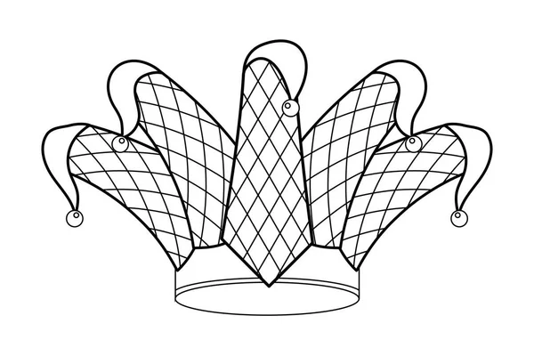 Icono de sombrero bufón — Vector de stock