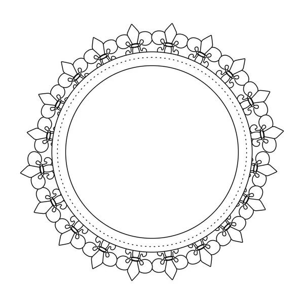 Коло з fleur de lis — стоковий вектор