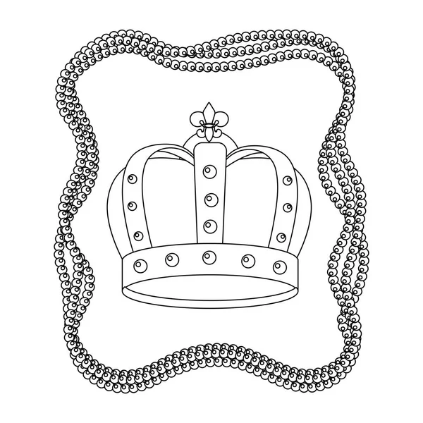 Увенчанная драгоценными камнями корона — стоковый вектор