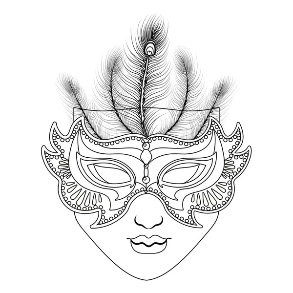 Masque mardi gras — Image vectorielle