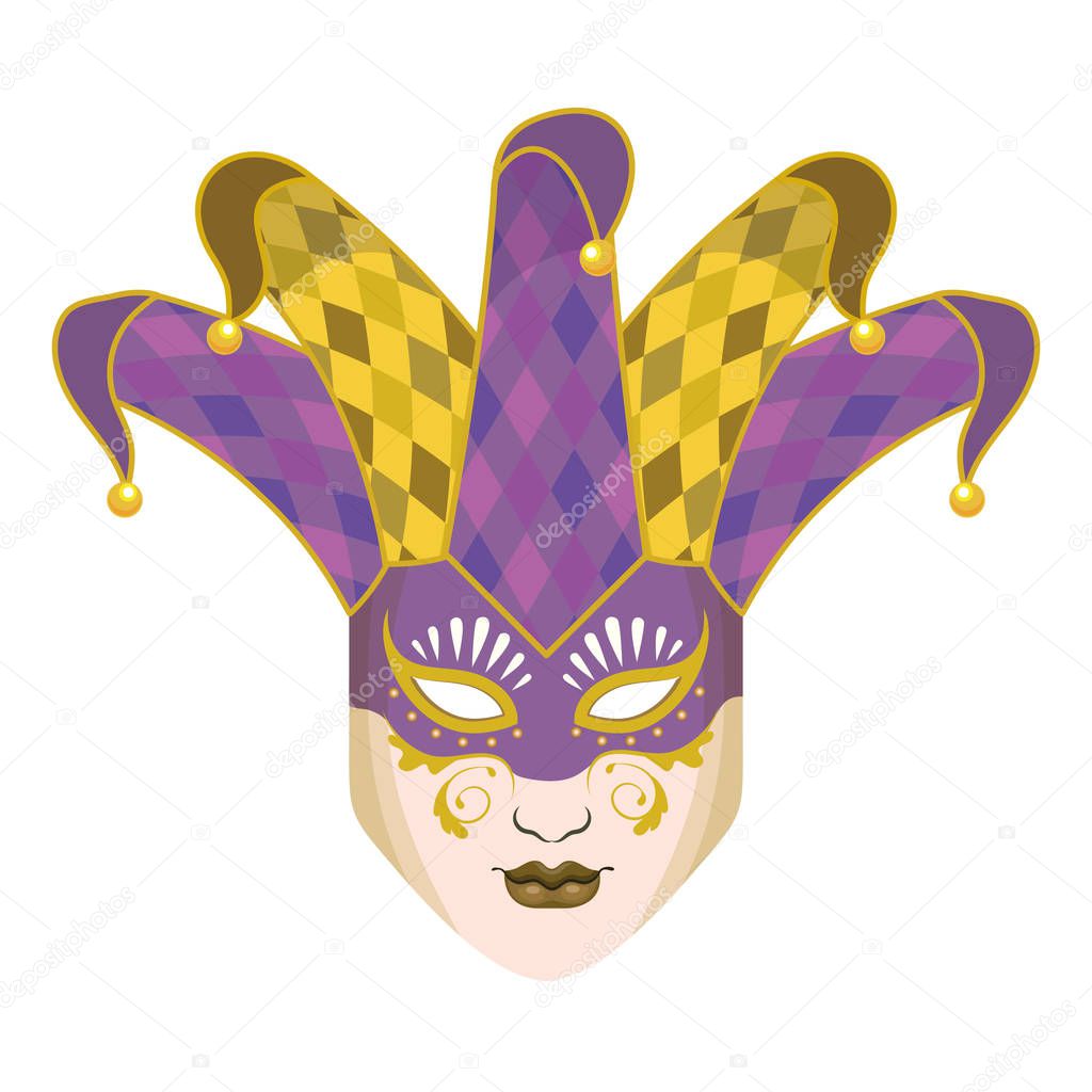 mask with jester hat