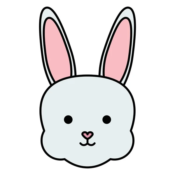 Personagem cabeça de coelho bonito — Vetor de Stock