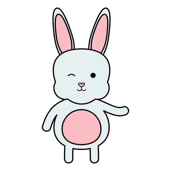 かわいいウサギ文字アイコン — ストックベクタ