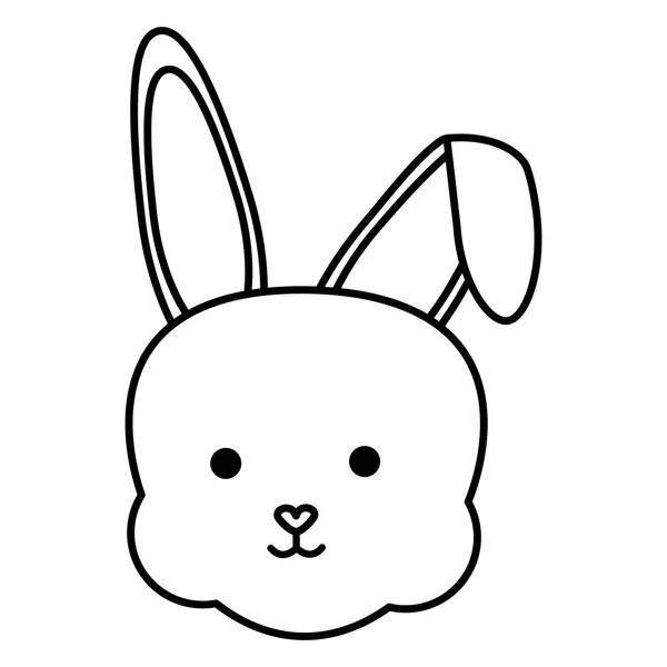 かわいいウサギの頭の文字 — ストックベクタ
