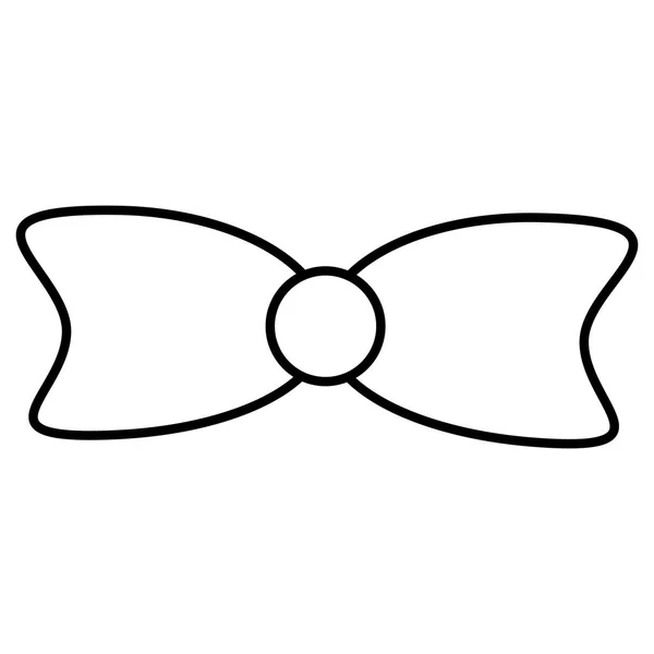 Bowtie ribbon elegant icon — Stock Vector