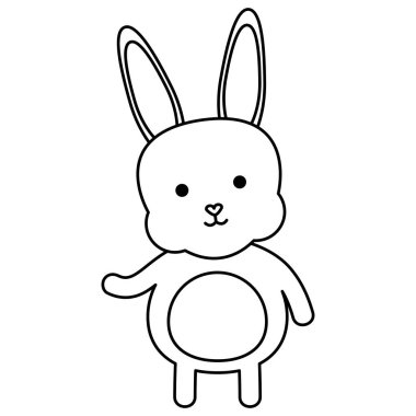 sevimli tavşan karakter simgesi