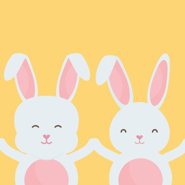 sevimli tavşanlar karakter simgesi