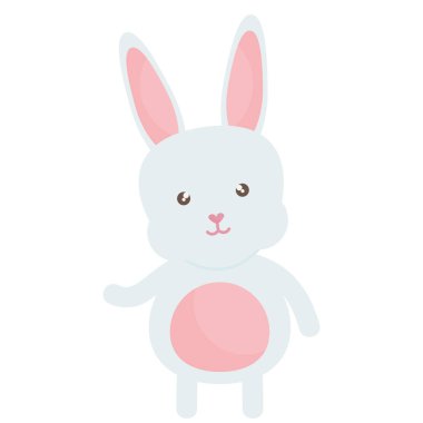 sevimli tavşan karakter simgesi