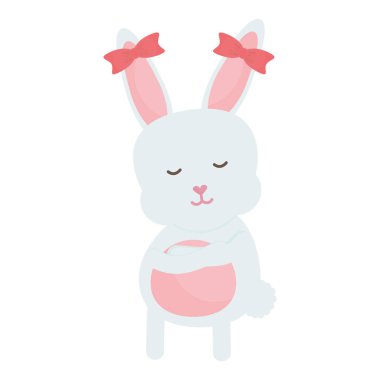 sevimli tavşan kadın karakter