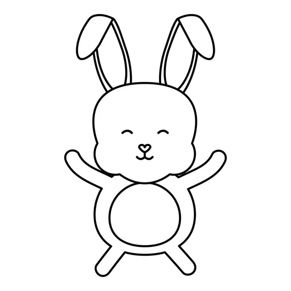 Söt kanin karaktär ikon — Stock vektor