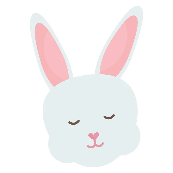 Cute rabbit head character — Stock Vector