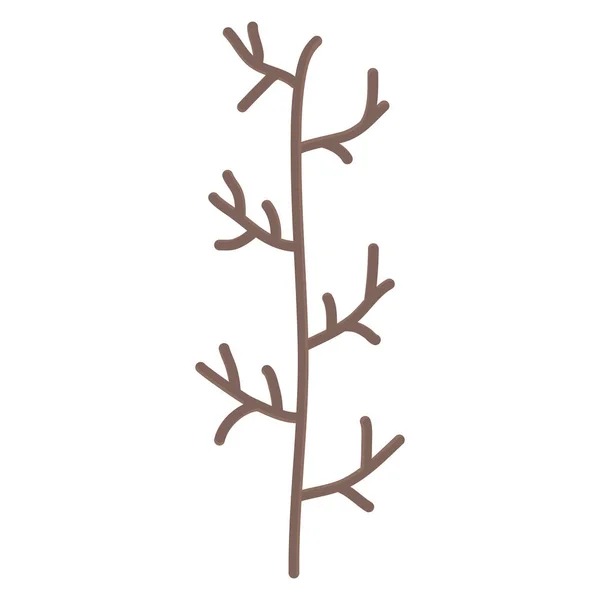 Ramo con icona delle foglie — Vettoriale Stock