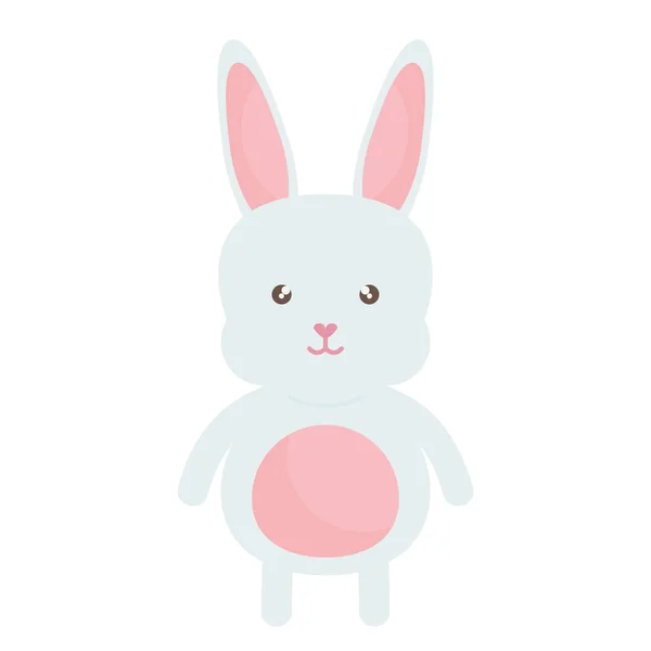 Carino coniglio personaggio icona — Vettoriale Stock