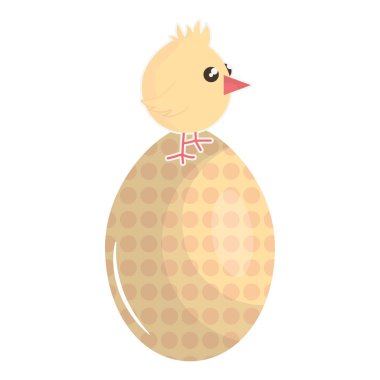 yumurta ile küçük civciv easter karakter boyalı