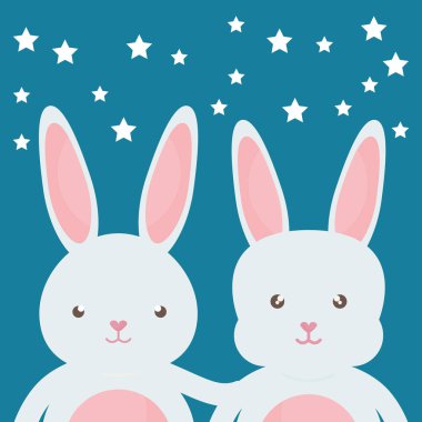 sevimli tavşanlar karakter simgesi