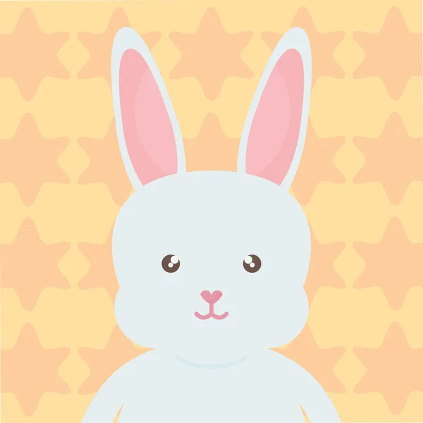 Cute rabbit character icon — Stock Vector